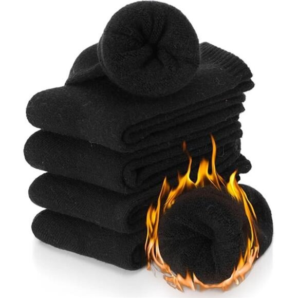 Wool Socks Thermal Warm Winter Thick Hiking Boot Cozy Crew Cabin Comfy - Picture 7 of 7